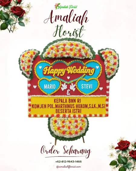 Papan Bunga Pernikahan Arisan Deras